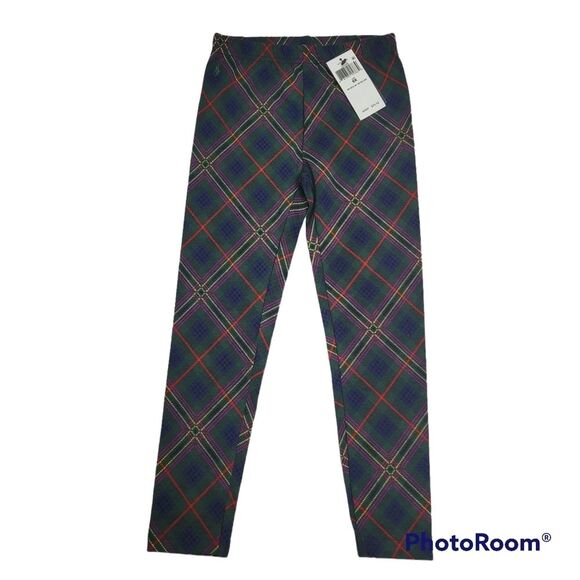 POLO Ralph Lauren Girls Patchwork Plaid Stretch Jersey Leggings Size 6X - Picture 3 of 14